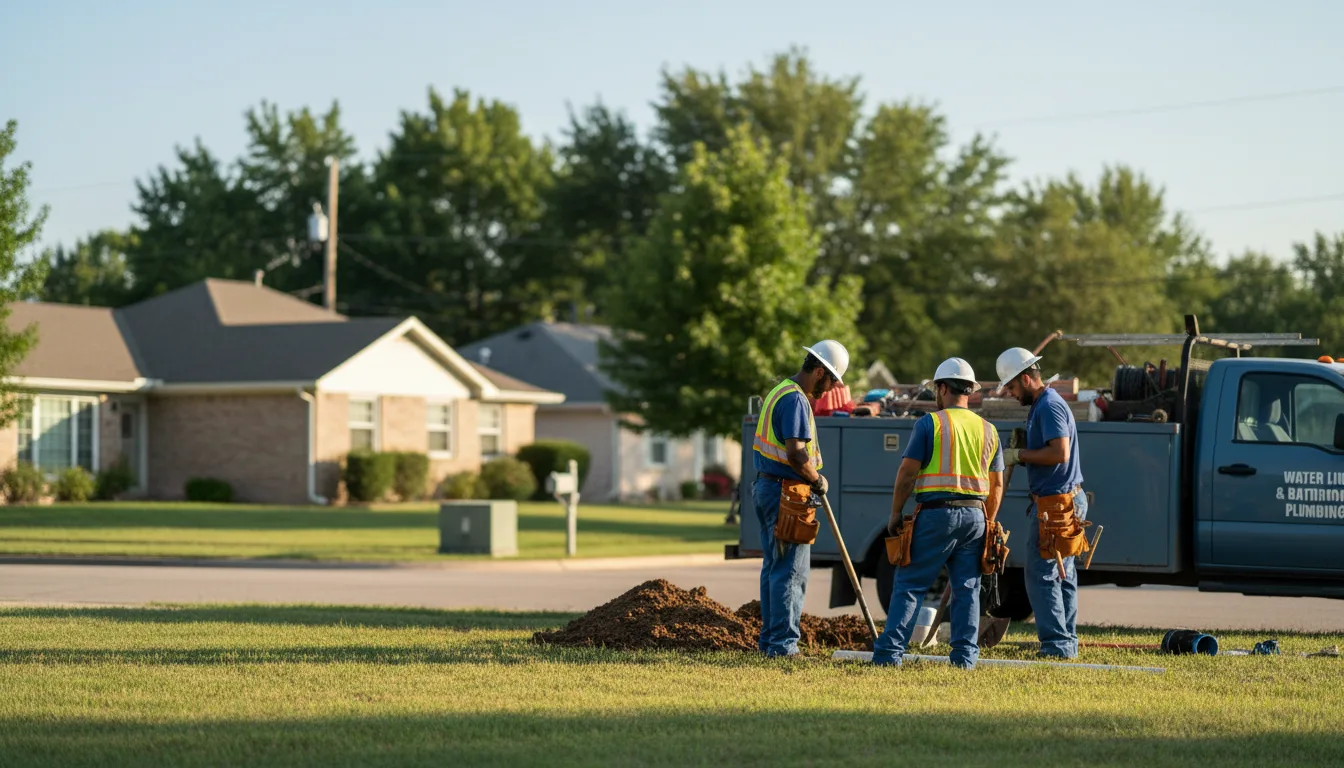 Residential water line and bathroom plumbing service in Lupton City, TN
